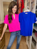 Do Me A Solid Top in Royal or Hot Pink