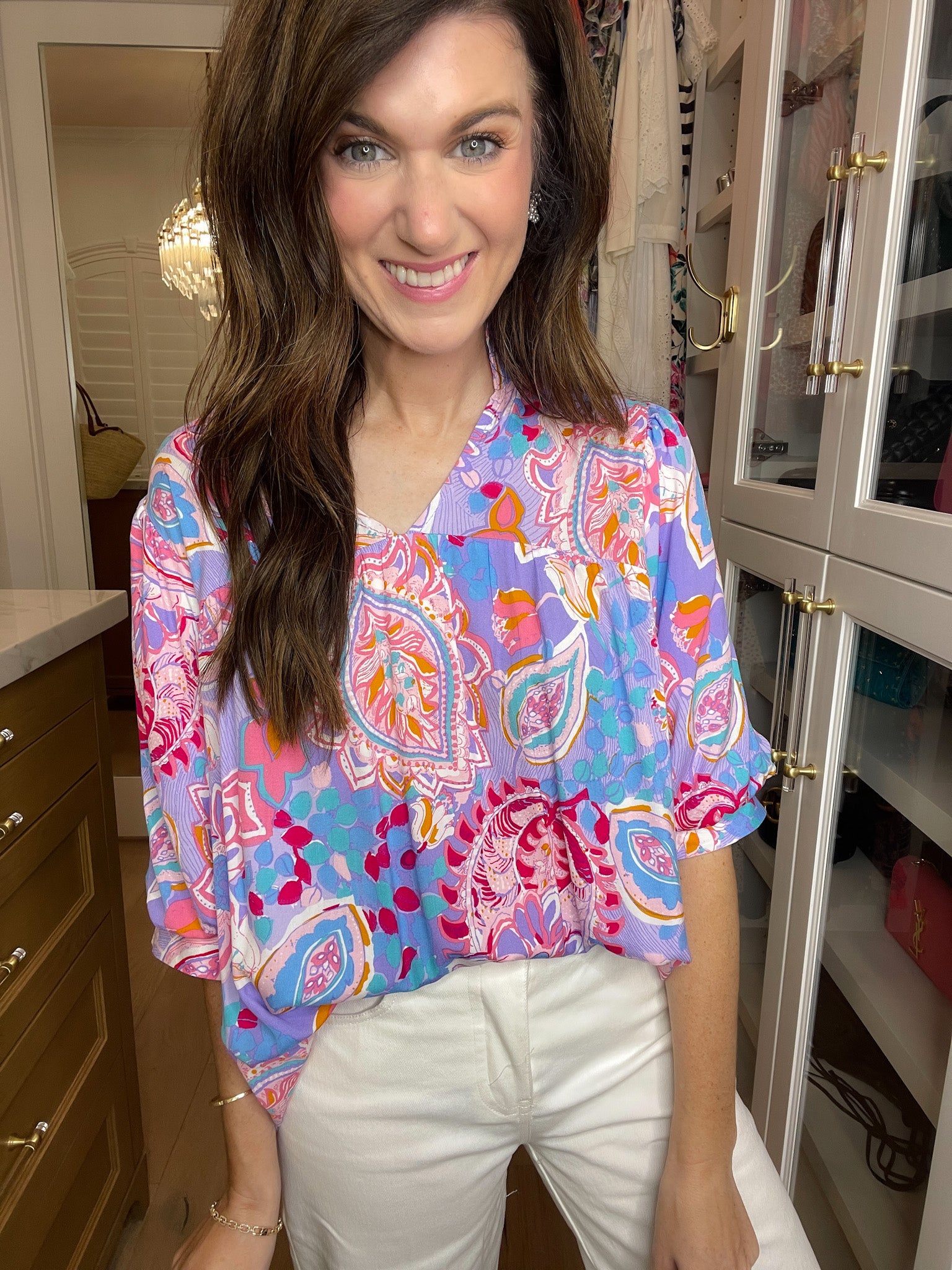 Breath of Fresh Air Top in Lavender Mix