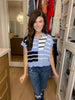 Days in the Sun Striped Sweater in Blue