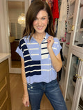 Days in the Sun Striped Sweater in Blue
