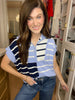 Days in the Sun Striped Sweater in Blue