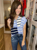 Days in the Sun Striped Sweater in Blue