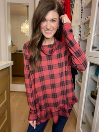 *BELLES & DOORBUSTER* Coffee Date Plaid Tunic *Final Sale*