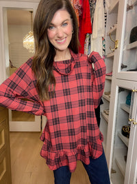 *BELLES & DOORBUSTER* Coffee Date Plaid Tunic *Final Sale*