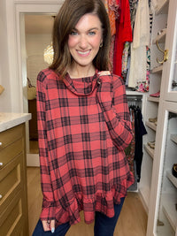 *BELLES & DOORBUSTER* Coffee Date Plaid Tunic *Final Sale*