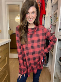 *BELLES & DOORBUSTER* Coffee Date Plaid Tunic *Final Sale*