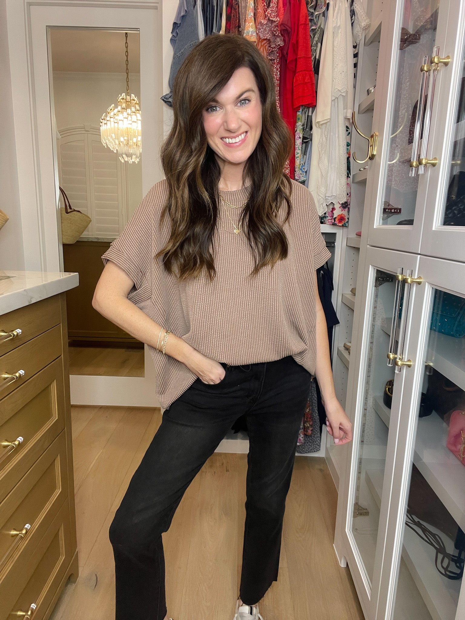 Risen Tennessee Mid Rise Straight Jeans in Black