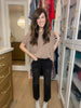 Risen Tennessee Mid Rise Straight Jeans in Black