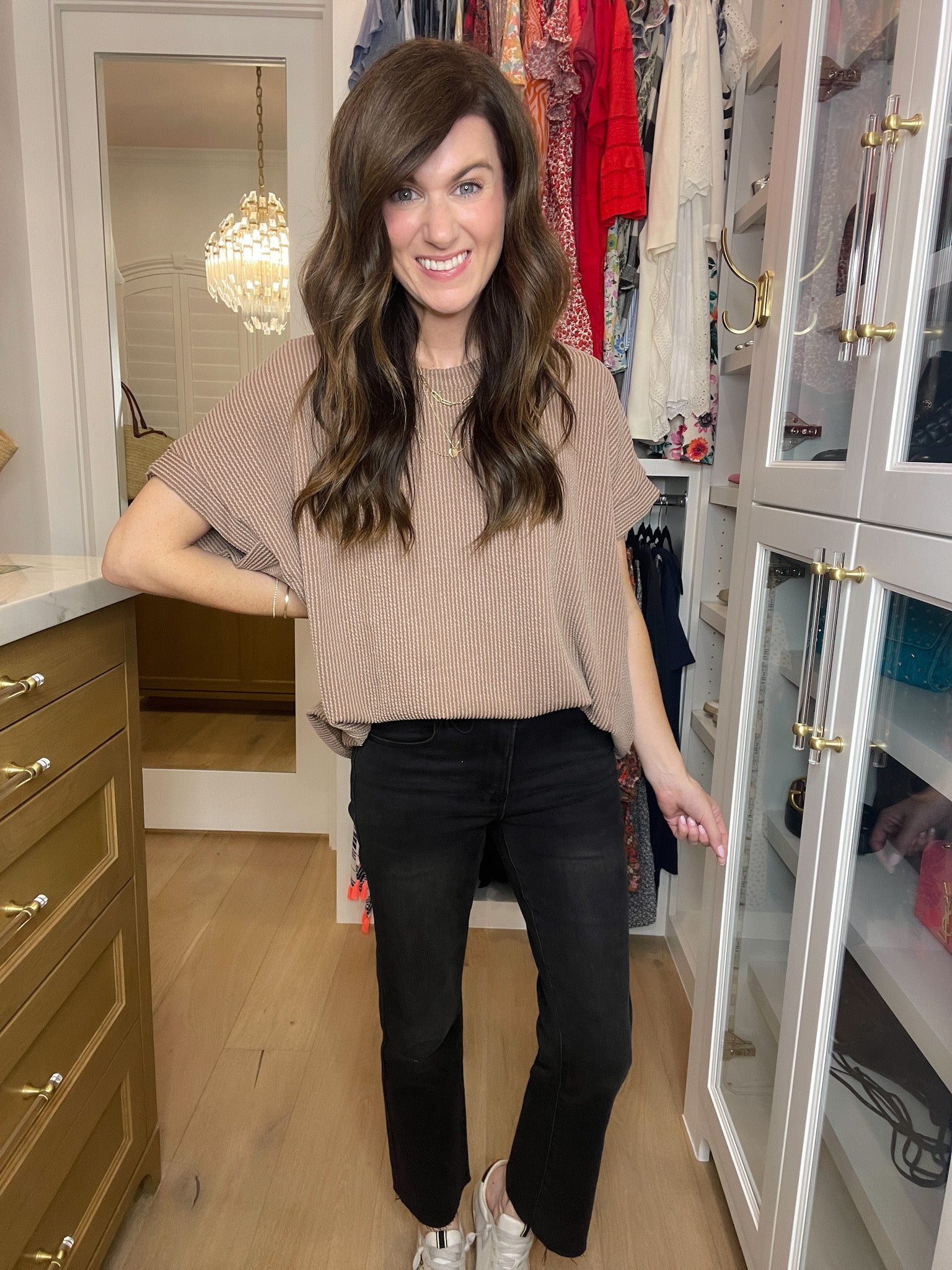 Risen Tennessee Mid Rise Straight Jeans in Black