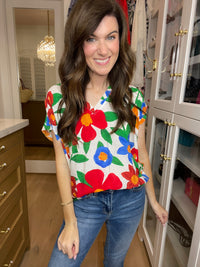 SALE! Shape the Future Floral Top *Final Sale*