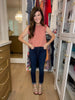Vervet Ali Straight Leg Button Front Jeans