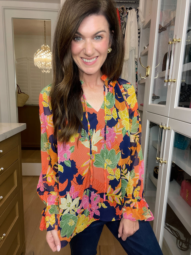 Garden in the Moonlight Floral Top