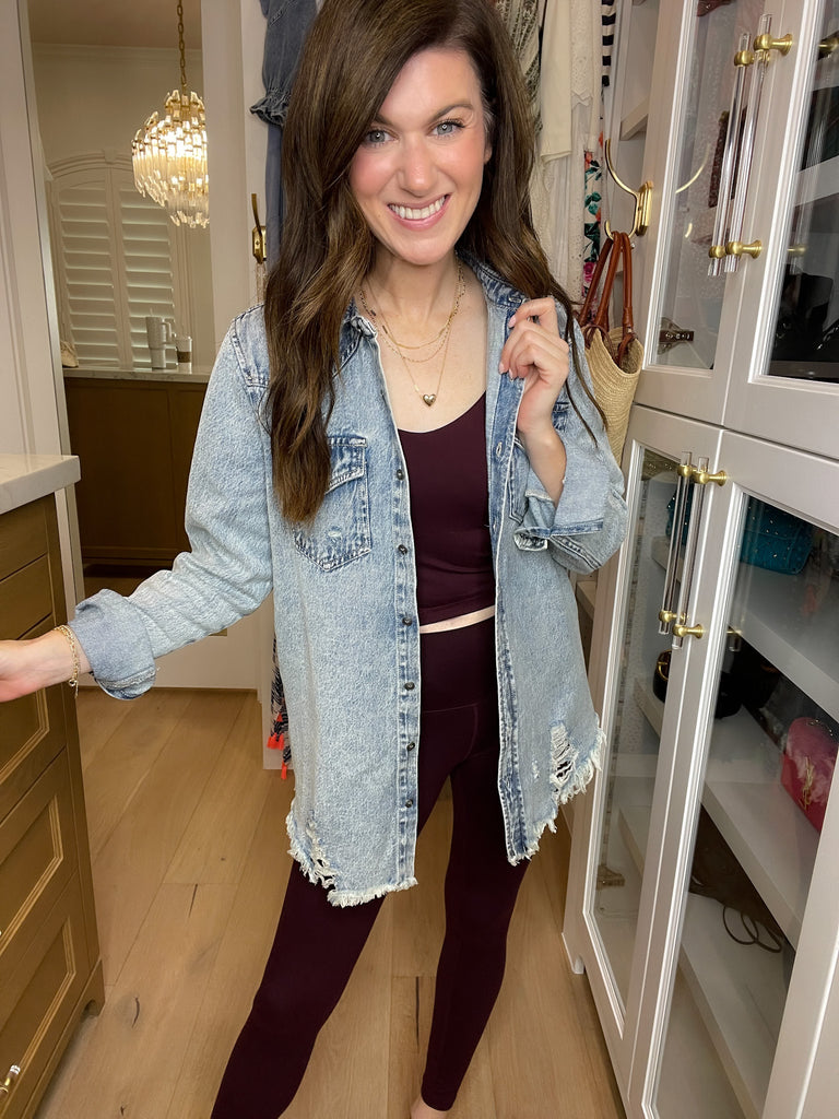 Risen Pull it Together Denim Button Down
