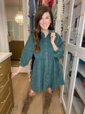 Small Town Charm Corduroy Dress