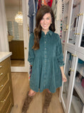 Small Town Charm Corduroy Dress