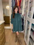 Small Town Charm Corduroy Dress