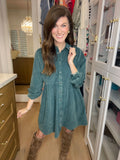 Small Town Charm Corduroy Dress
