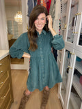 Small Town Charm Corduroy Dress