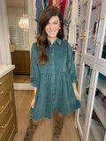 Small Town Charm Corduroy Dress