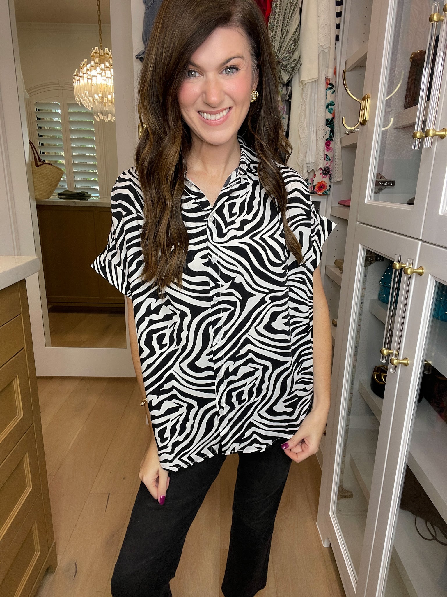 Be Bold Button Down in Black