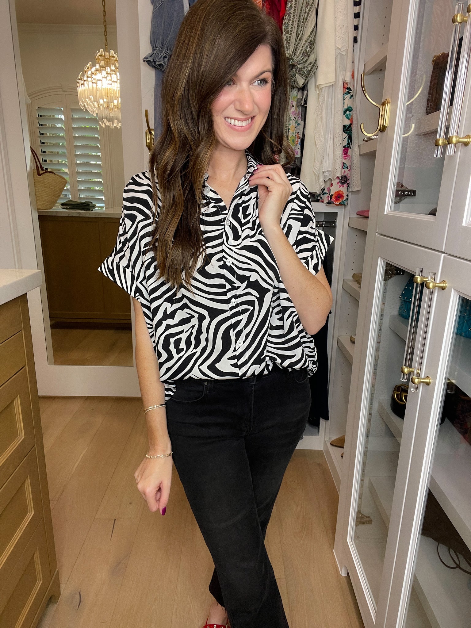 Be Bold Button Down in Black