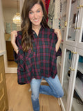 Harvest Cheer Plaid Button Down in Green