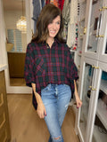 Harvest Cheer Plaid Button Down in Green