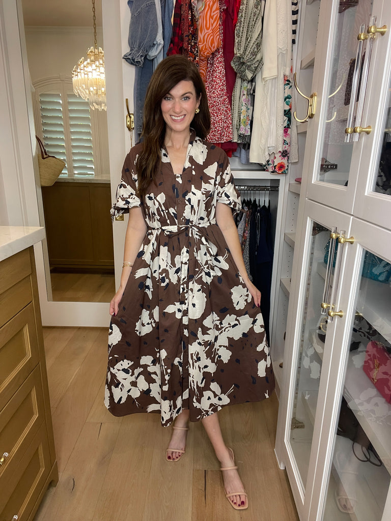 Pinky Promise Floral Midi Dress