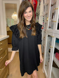 Daily Practice Terry Sweatshirt Dress in Black