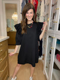 Daily Practice Terry Sweatshirt Dress in Black