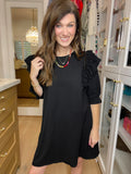 Daily Practice Terry Sweatshirt Dress in Black