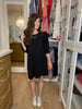 Daily Practice Terry Sweatshirt Dress in Black