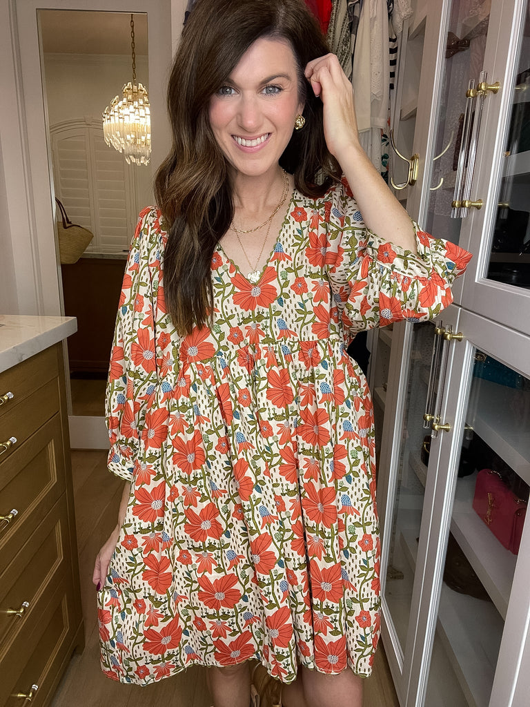 Poppy Fields Floral Dress