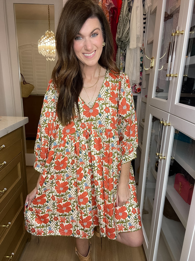 Poppy Fields Floral Dress
