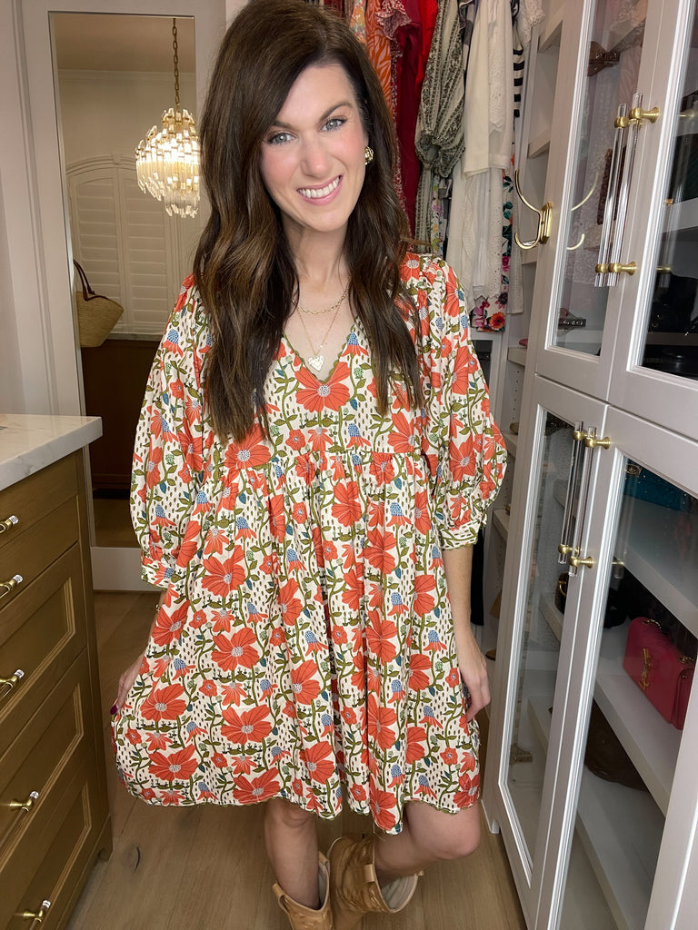 Poppy Fields Floral Dress