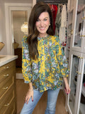 Falling For It Floral Button Down