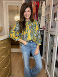 Falling For It Floral Button Down