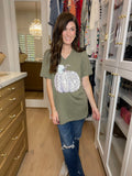 Watercolor Leopard Pumpkin Tee