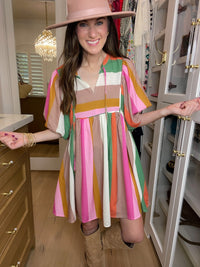 That Feeling Multicolor Striped Dress
