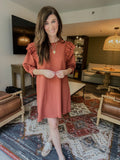 Daily Practice Terry Sweatshirt Dress in Rust