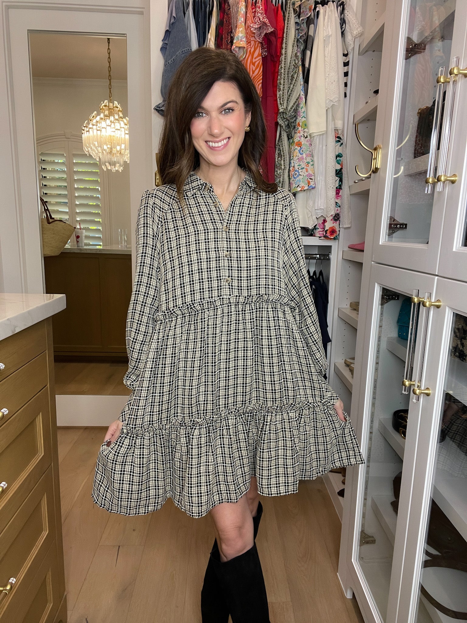 Dream a Little Dream Plaid Dress