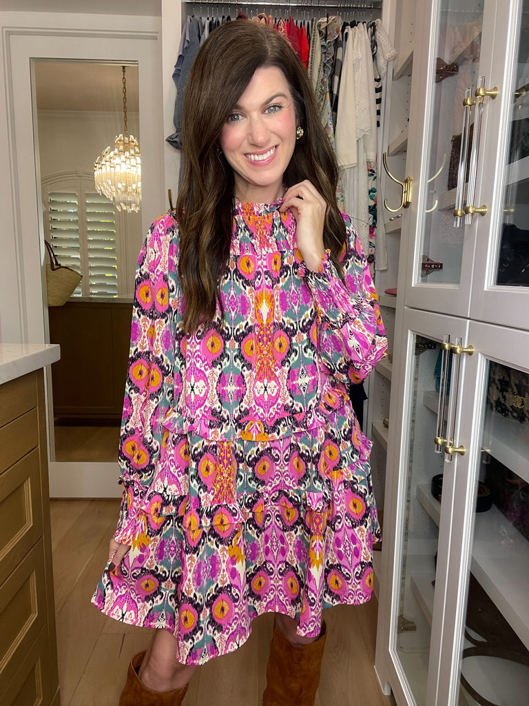 Weekend Date Dress in Magenta