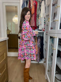 Weekend Date Dress in Magenta