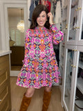 Weekend Date Dress in Magenta