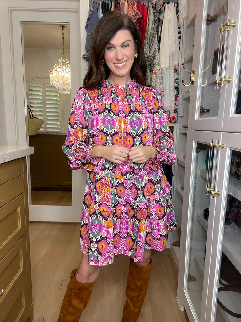 Weekend Date Dress in Magenta