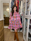 Weekend Date Dress in Magenta