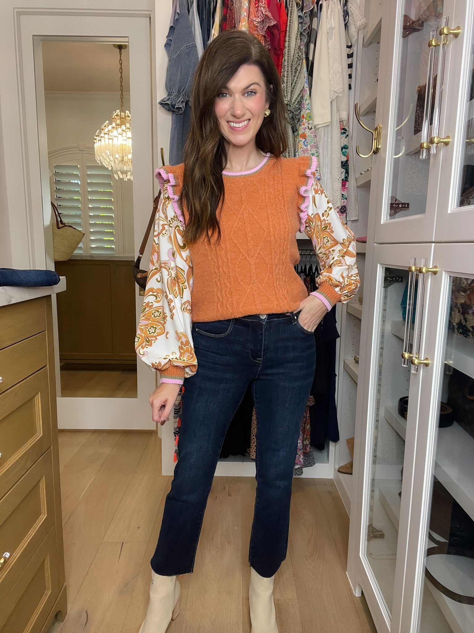 Risen Salem Mid Rise Straight Leg Jeans