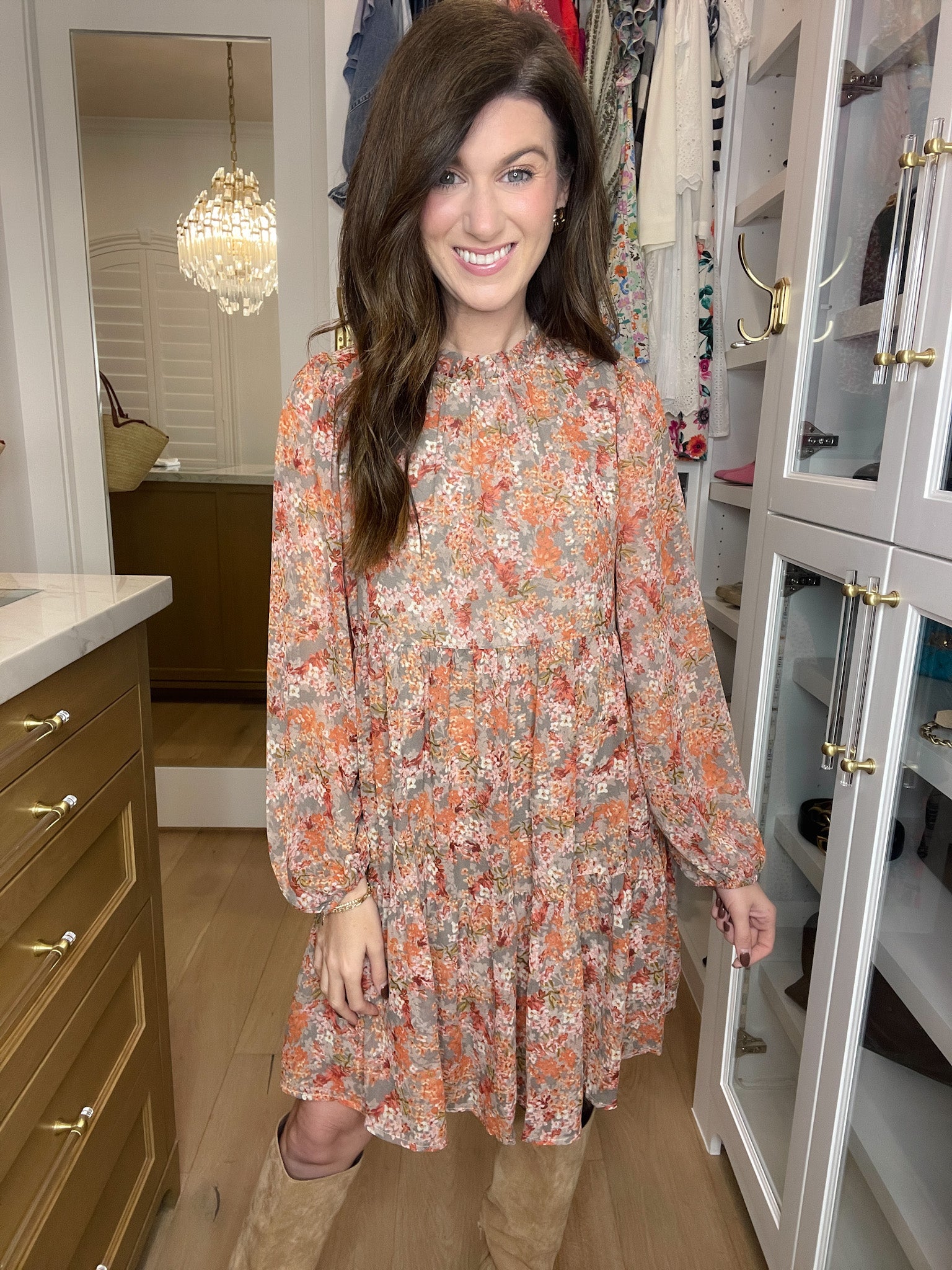 Take Another Chance Floral Tiered Dress