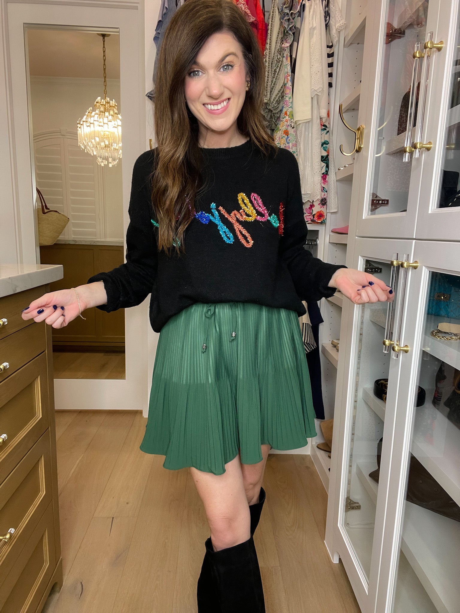 Festive Gatherings Pleated Skirt