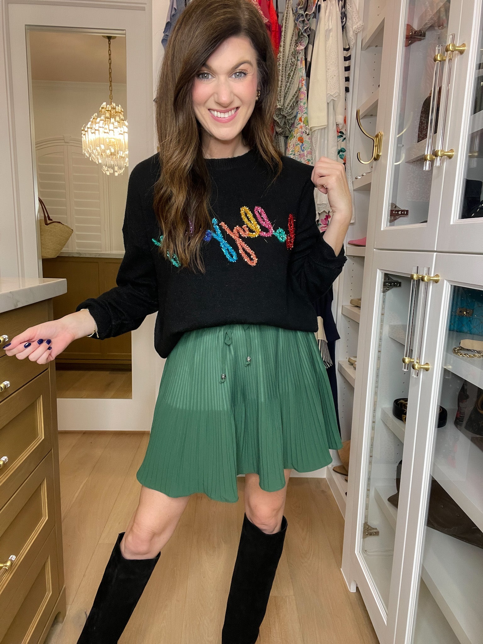 Festive Gatherings Pleated Skirt